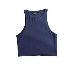 J.Crew Navy Sleeveless Tank Top Womens Medium Soft Stretch Minimal D/53